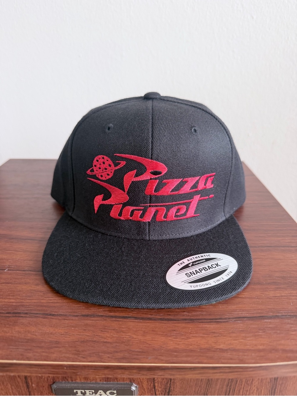 Pizza Planet Toy Story Hat Pixar Embroidered Black Snapback Cap